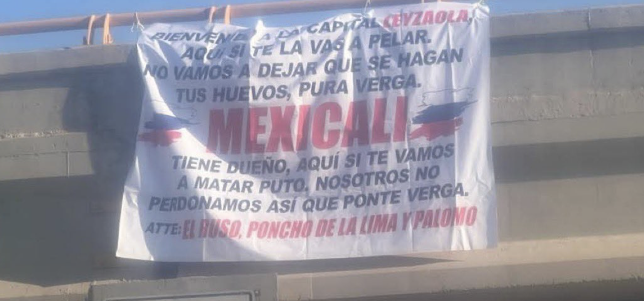 TRAC Incident Report: Sinaloa Cartel (CDS) Faction La Mayiza Display 'Narcomanta' Threatening Mexicali Secretary of Public Security in Mexicali, Baja California, Mexico - 25 March 2025